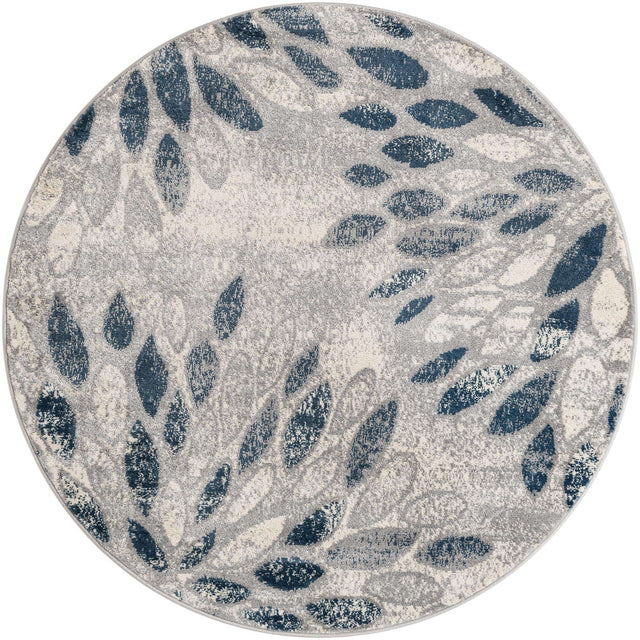 Gray 5' 1 x 5' 1 Sumter Round Area Rug Contemporary Durable Easy Clean Carpet for Bedrooms, Living Areas, Dining, Office, Dorms for Sale at Rug Engine