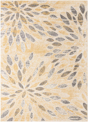 Yellow 9' x 12' Sumter Rectangle Area Rug Contemporary Durable Easy Clean Carpet for Bedrooms, Living Areas, Dining, Office, Dorms for Sale at Rug Engine