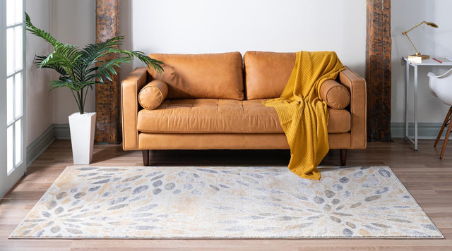 Yellow 9' x 12' Sumter Rectangle Area Rug Contemporary Durable Easy Clean Carpet for Bedrooms, Living Areas, Dining, Office, Dorms for Sale at Rug Engine
