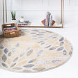 Yellow 5' 1 x 5' 1 Sumter Round Area Rug Contemporary Durable Easy Clean Carpet for Bedrooms, Living Areas, Dining, Office, Dorms for Sale at Rug Engine