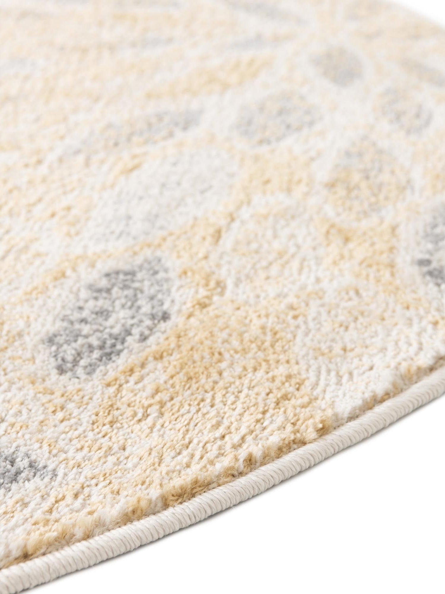 Yellow 6' 1 x 6' 1 Sumter Round Area Rug Contemporary Durable Easy Clean Carpet for Bedrooms, Living Areas, Dining, Office, Dorms for Sale at Rug Engine