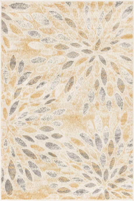 Yellow 4' 1 x 6' 1 Sumter Rectangle Area Rug Contemporary Durable Easy Clean Carpet for Bedrooms, Living Areas, Dining, Office, Dorms for Sale at Rug Engine