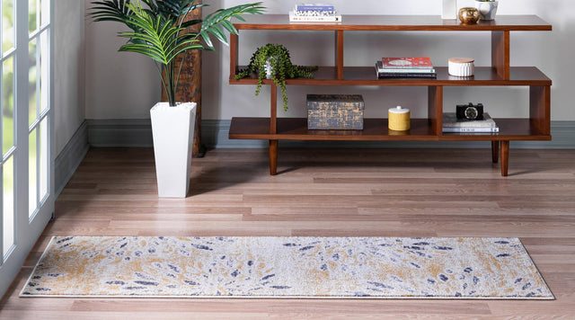 Yellow 2' 7 x 10' Sumter Runner Area Rug Contemporary Durable Easy Clean Carpet for Bedrooms, Living Areas, Dining, Office, Dorms for Sale at Rug Engine