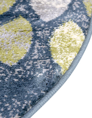 Navy Blue 5' 1 x 5' 1 Sumter Round Area Rug Contemporary Durable Easy Clean Carpet for Bedrooms, Living Areas, Dining, Office, Dorms for Sale at Rug Engine
