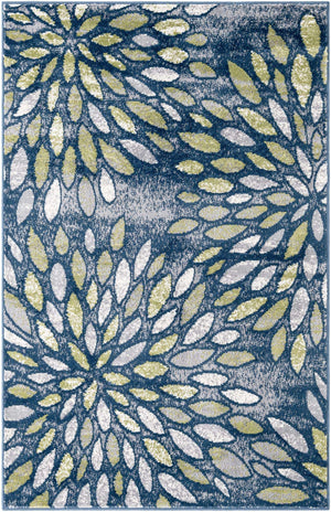 Navy Blue 4' 1 x 6' 1 Sumter Rectangle Area Rug Contemporary Durable Easy Clean Carpet for Bedrooms, Living Areas, Dining, Office, Dorms for Sale at Rug Engine