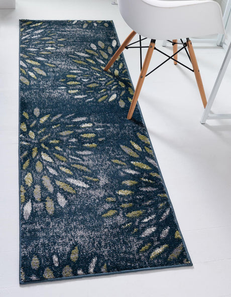 Navy Blue 2' 7 x 10' Sumter Runner Area Rug Contemporary Durable Easy Clean Carpet for Bedrooms, Living Areas, Dining, Office, Dorms for Sale at Rug Engine