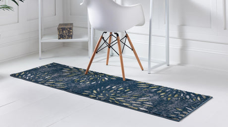 Navy Blue 2' 7 x 10' Sumter Runner Area Rug Contemporary Durable Easy Clean Carpet for Bedrooms, Living Areas, Dining, Office, Dorms for Sale at Rug Engine