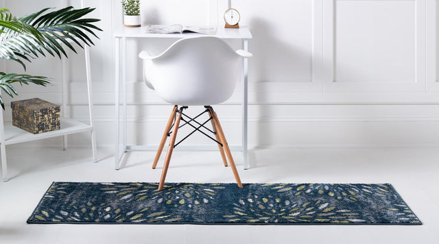Navy Blue 2' 7 x 10' Sumter Runner Area Rug Contemporary Durable Easy Clean Carpet for Bedrooms, Living Areas, Dining, Office, Dorms for Sale at Rug Engine