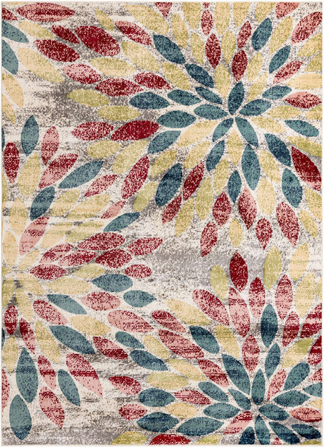 Multicolor 9' x 12' Sumter Rectangle Area Rug Contemporary Durable Easy Clean Carpet for Bedrooms, Living Areas, Dining, Office, Dorms for Sale at Rug Engine