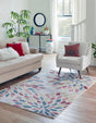 Multicolor 8' x 10' Sumter Rectangle Area Rug Contemporary Durable Easy Clean Carpet for Bedrooms, Living Areas, Dining, Office, Dorms for Sale at Rug Engine