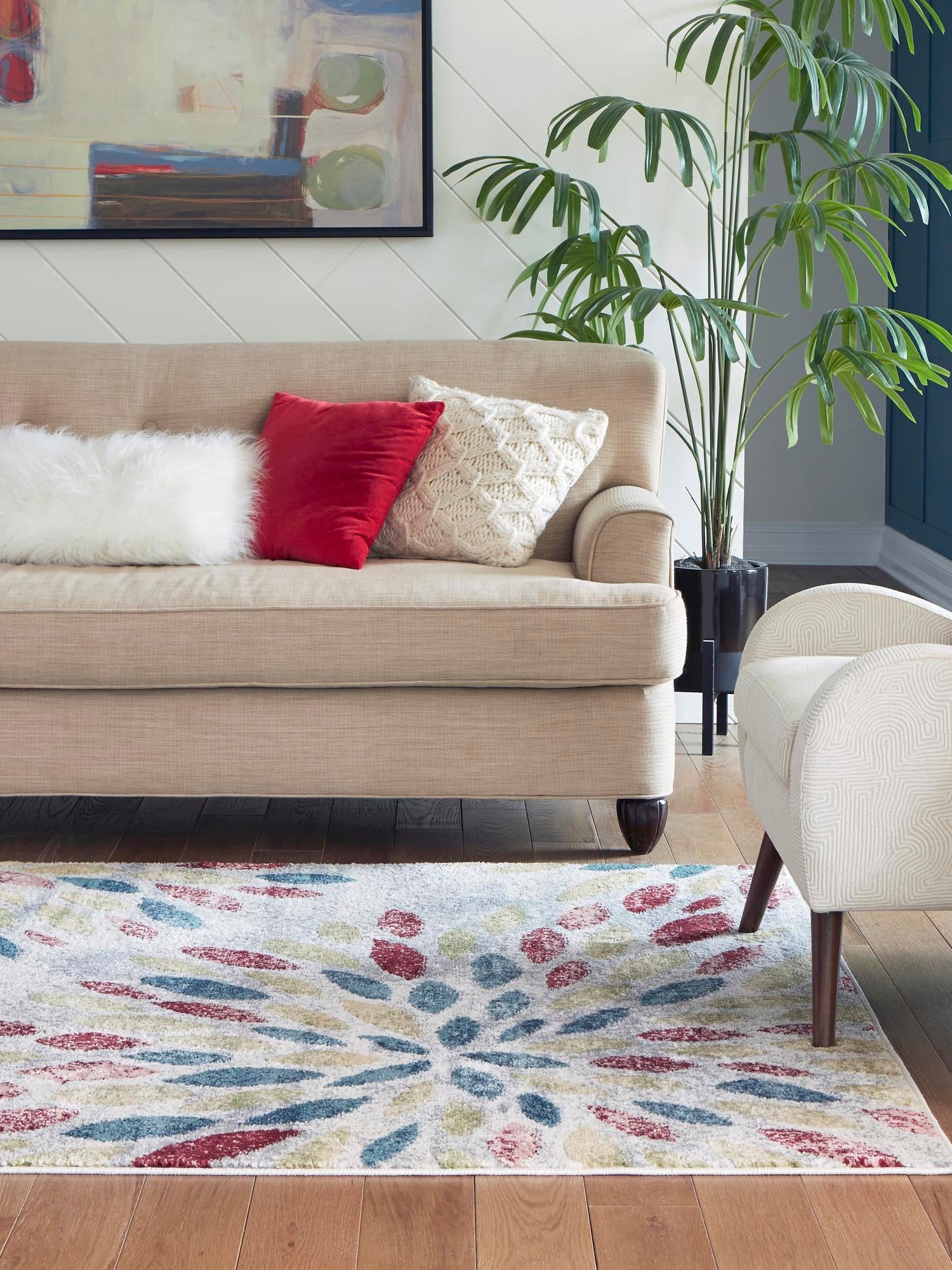 Multicolor 5' 1 x 8' Sumter Rectangle Area Rug Contemporary Durable Easy Clean Carpet for Bedrooms, Living Areas, Dining, Office, Dorms for Sale at Rug Engine