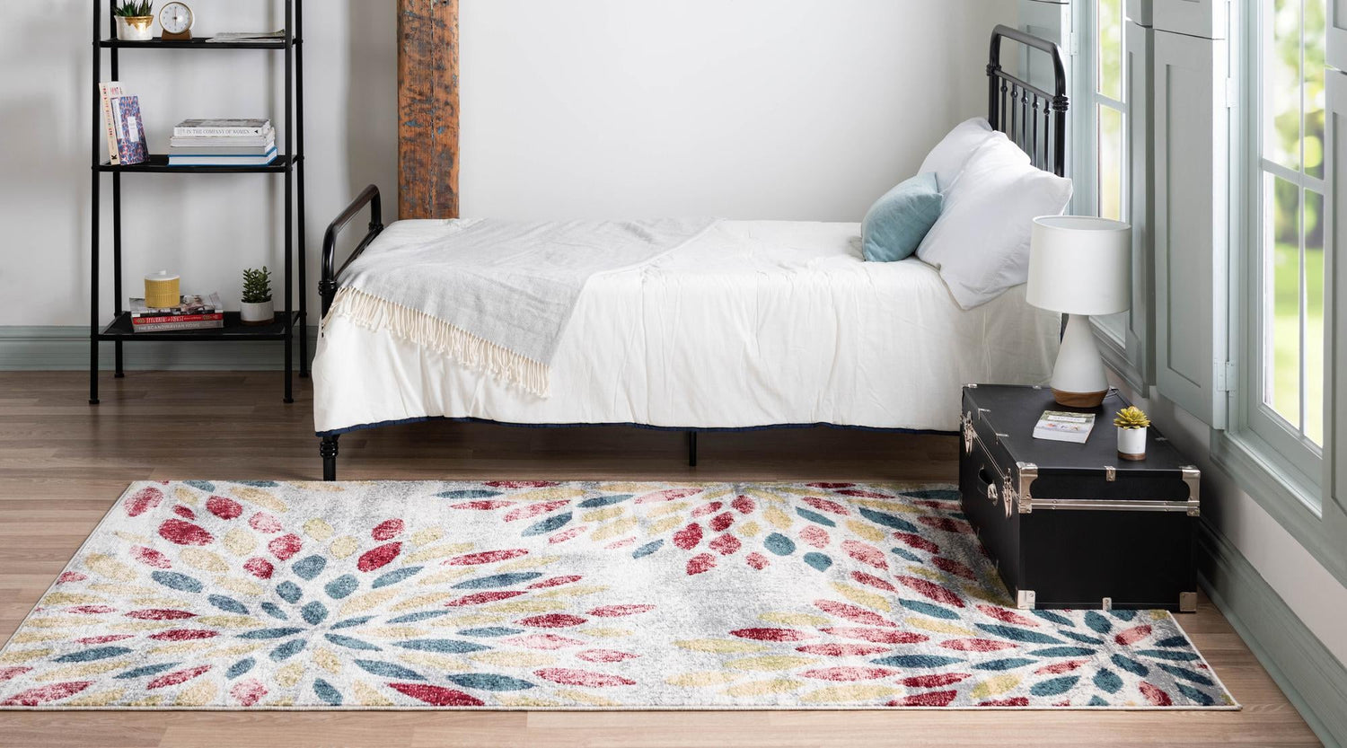 Multicolor 8' x 10' Sumter Rectangle Area Rug Contemporary Durable Easy Clean Carpet for Bedrooms, Living Areas, Dining, Office, Dorms for Sale at Rug Engine