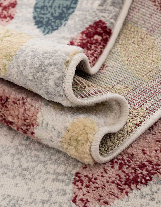 Multicolor 4' 1 x 4' 1 Sumter Round Area Rug Contemporary Durable Easy Clean Carpet for Bedrooms, Living Areas, Dining, Office, Dorms for Sale at Rug Engine