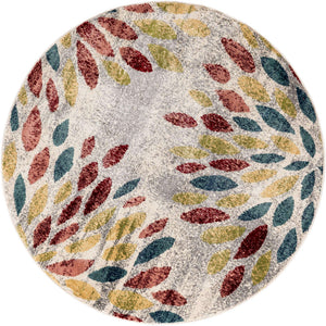 Multicolor 5' 1 x 5' 1 Sumter Round Area Rug Contemporary Durable Easy Clean Carpet for Bedrooms, Living Areas, Dining, Office, Dorms for Sale at Rug Engine