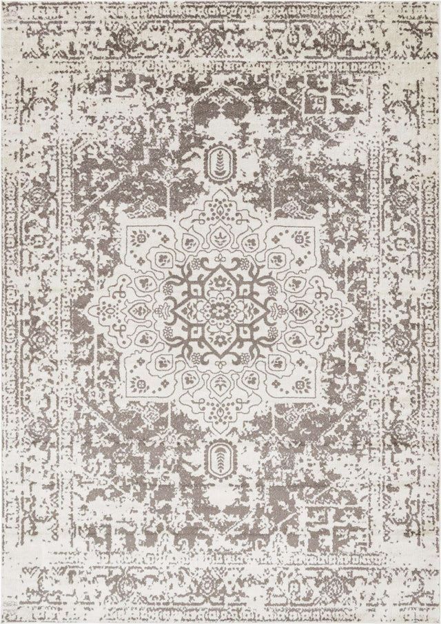 White 10' x 14' 1 Richmond Rectangle Area Rug Vintage Distressed Look Traditional Design Carpet for Unique Home Interior Design for Sale at Rug Engine