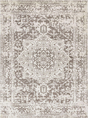 White 9' x 12' Richmond Rectangle Area Rug Vintage Distressed Look Traditional Design Carpet for Unique Home Interior Design for Sale at Rug Engine