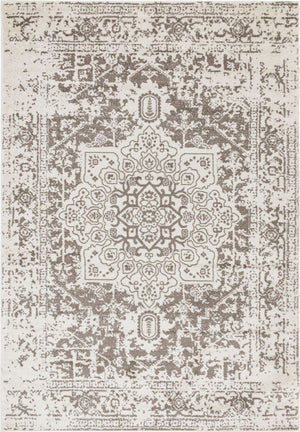 White 7' 1 x 10' Richmond Rectangle Area Rug Vintage Distressed Look Traditional Design Carpet for Unique Home Interior Design for Sale at Rug Engine