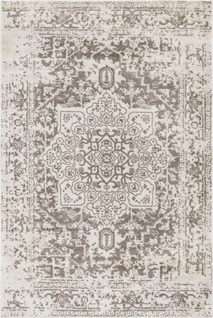 White 6' 1 x 9' Richmond Rectangle Area Rug Vintage Distressed Look Traditional Design Carpet for Unique Home Interior Design for Sale at Rug Engine