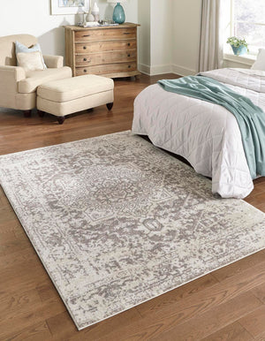 White 10' x 13' 1 Richmond Rectangle Area Rug Vintage Distressed Look Traditional Design Carpet for Unique Home Interior Design for Sale at Rug Engine