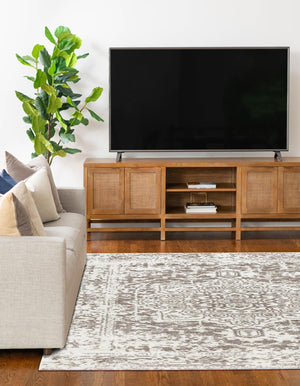 White 10' x 13' 1 Richmond Rectangle Area Rug Vintage Distressed Look Traditional Design Carpet for Unique Home Interior Design for Sale at Rug Engine