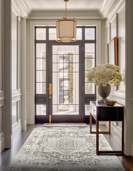 White 10' x 13' 1 Richmond Rectangle Area Rug Vintage Distressed Look Traditional Design Carpet for Unique Home Interior Design for Sale at Rug Engine