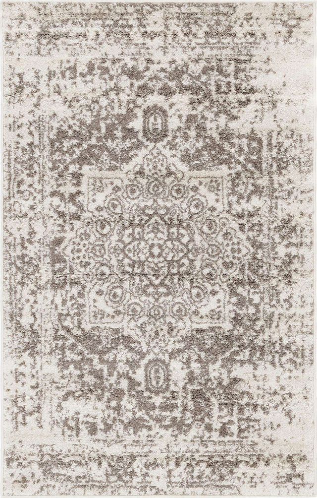White 3' 1 x 5' 3 Richmond Rectangle Area Rug Vintage Distressed Look Traditional Design Carpet for Unique Home Interior Design for Sale at Rug Engine