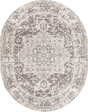 White 7' 10 x 10' Richmond Oval Area Rug Vintage Distressed Look Traditional Design Carpet for Unique Home Interior Design for Sale at Rug Engine