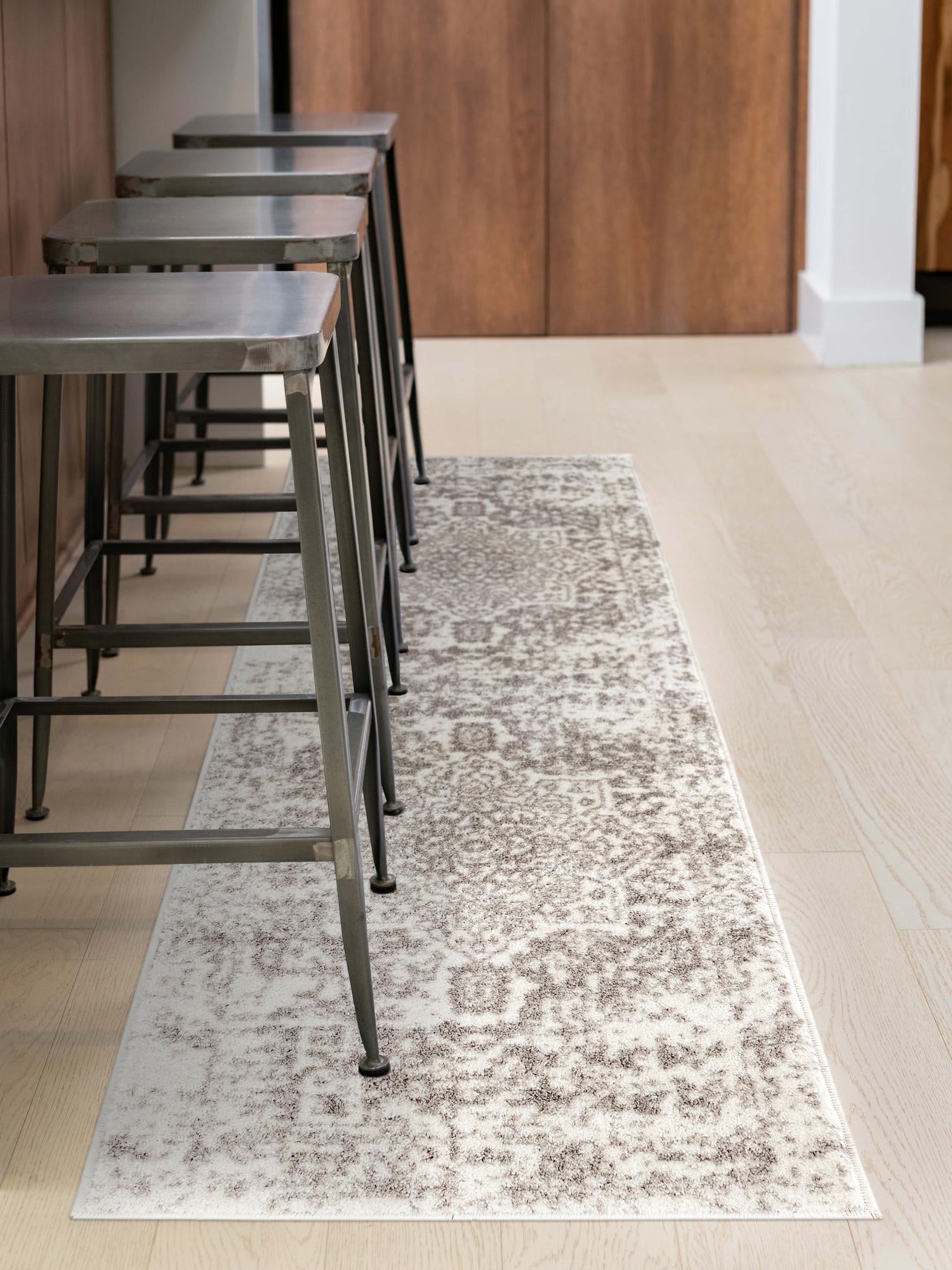 White 2' x 6' 1 Richmond Runner Area Rug Vintage Distressed Look Traditional Design Carpet for Unique Home Interior Design for Sale at Rug Engine