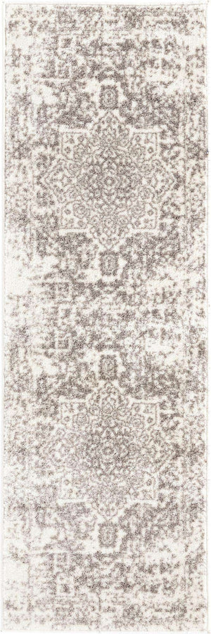 White 2' x 6' 1 Richmond Runner Area Rug Vintage Distressed Look Traditional Design Carpet for Unique Home Interior Design for Sale at Rug Engine