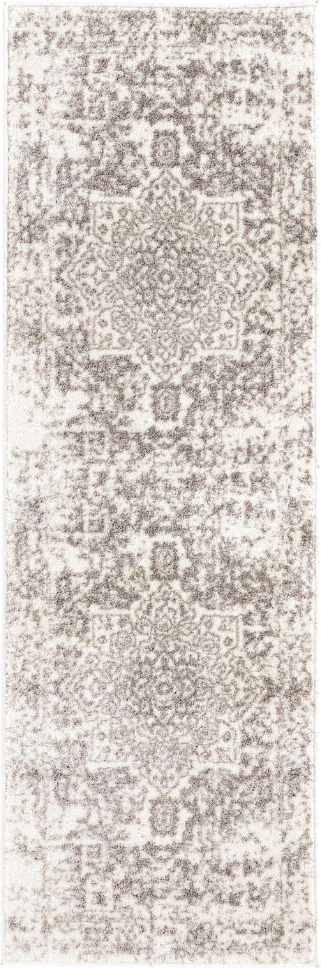 White 2' x 6' 1 Richmond Runner Area Rug Vintage Distressed Look Traditional Design Carpet for Unique Home Interior Design for Sale at Rug Engine