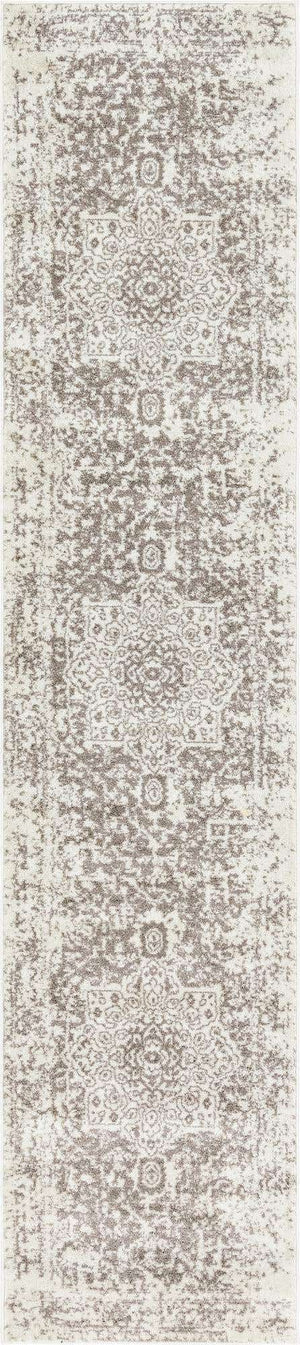 White 2' 7 x 12' Richmond Runner Area Rug Vintage Distressed Look Traditional Design Carpet for Unique Home Interior Design for Sale at Rug Engine
