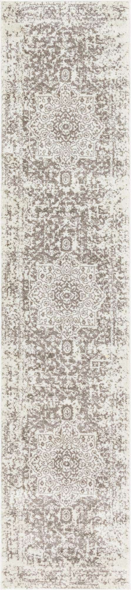 White 2' 7 x 12' Richmond Runner Area Rug Vintage Distressed Look Traditional Design Carpet for Unique Home Interior Design for Sale at Rug Engine