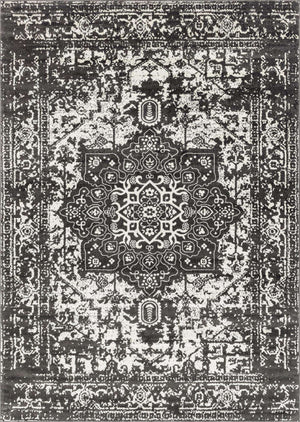 Dark Gray 10' x 14' 1 Richmond Rectangle Area Rug Vintage Distressed Look Traditional Design Carpet for Unique Home Interior Design for Sale at Rug Engine