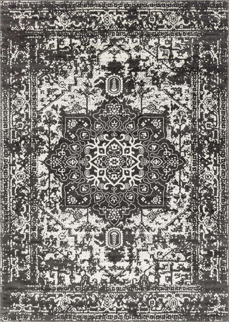Dark Gray 10' x 14' 1 Richmond Rectangle Area Rug Vintage Distressed Look Traditional Design Carpet for Unique Home Interior Design for Sale at Rug Engine