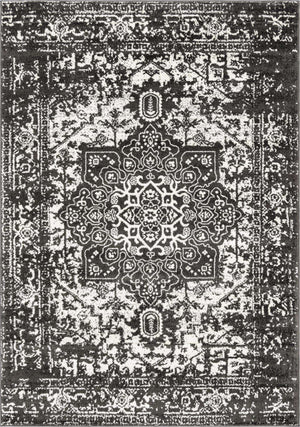 Dark Gray 7' 1 x 10' Richmond Rectangle Area Rug Vintage Distressed Look Traditional Design Carpet for Unique Home Interior Design for Sale at Rug Engine