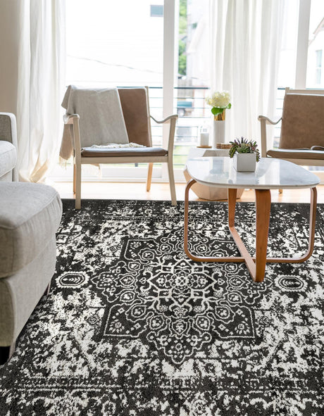 Dark Gray 3' 1 x 5' 3 Richmond Rectangle Area Rug Vintage Distressed Look Traditional Design Carpet for Unique Home Interior Design for Sale at Rug Engine