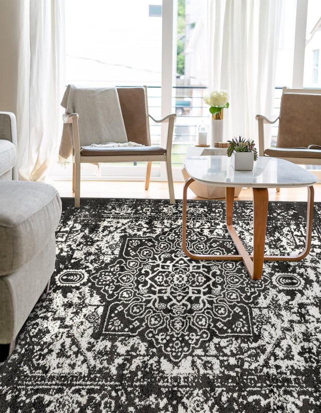 Dark Gray 3' 1 x 5' 3 Richmond Rectangle Area Rug Vintage Distressed Look Traditional Design Carpet for Unique Home Interior Design for Sale at Rug Engine