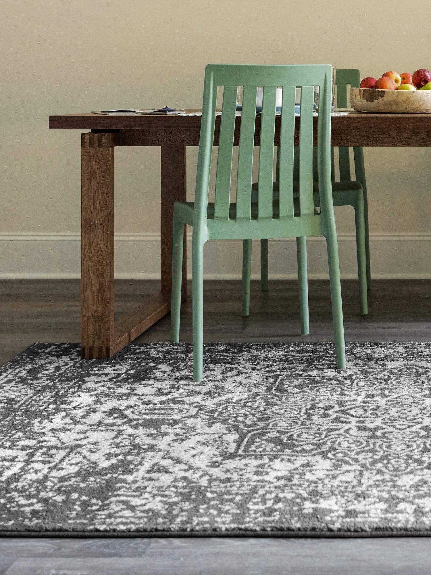Dark Gray 9' x 12' Richmond Rectangle Area Rug Vintage Distressed Look Traditional Design Carpet for Unique Home Interior Design for Sale at Rug Engine