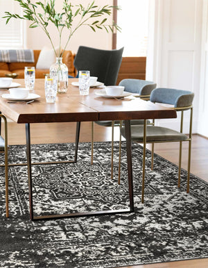 Dark Gray 7' 1 x 10' Richmond Rectangle Area Rug Vintage Distressed Look Traditional Design Carpet for Unique Home Interior Design for Sale at Rug Engine