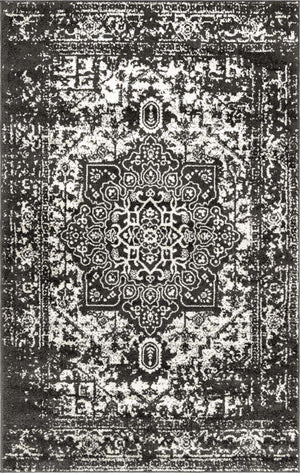 Dark Gray 5' 3 x 8' Richmond Rectangle Area Rug Vintage Distressed Look Traditional Design Carpet for Unique Home Interior Design for Sale at Rug Engine