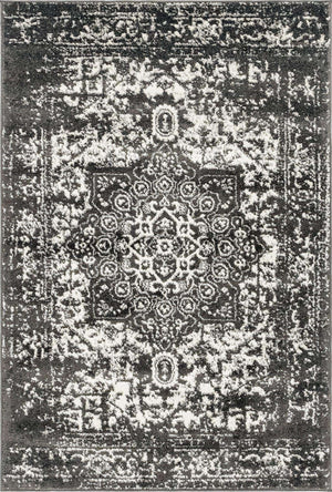 Dark Gray 4' 1 x 6' 1 Richmond Rectangle Area Rug Vintage Distressed Look Traditional Design Carpet for Unique Home Interior Design for Sale at Rug Engine