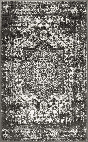 Dark Gray 3' 1 x 5' 3 Richmond Rectangle Area Rug Vintage Distressed Look Traditional Design Carpet for Unique Home Interior Design for Sale at Rug Engine