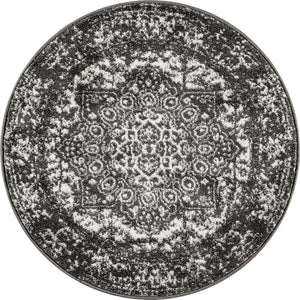 Dark Gray 3' 1 x 3' 1 Richmond Round Area Rug Vintage Distressed Look Traditional Design Carpet for Unique Home Interior Design for Sale at Rug Engine