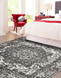 Dark Gray 5' 3 x 5' 3 Richmond Square Area Rug Vintage Distressed Look Traditional Design Carpet for Unique Home Interior Design for Sale at Rug Engine