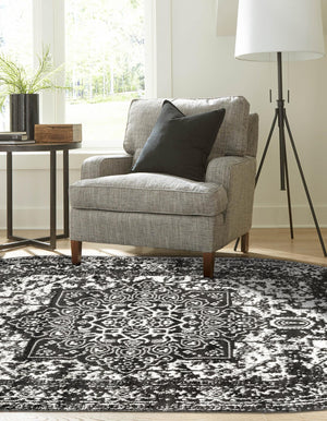 Dark Gray 5' 3 x 8' Richmond Oval Area Rug Vintage Distressed Look Traditional Design Carpet for Unique Home Interior Design for Sale at Rug Engine