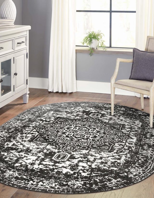 Dark Gray 5' 3 x 8' Richmond Oval Area Rug Vintage Distressed Look Traditional Design Carpet for Unique Home Interior Design for Sale at Rug Engine