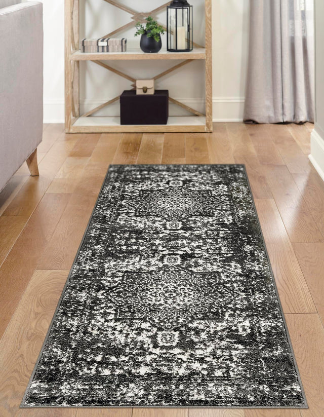 Dark Gray 2' x 6' 1 Richmond Runner Area Rug Vintage Distressed Look Traditional Design Carpet for Unique Home Interior Design for Sale at Rug Engine