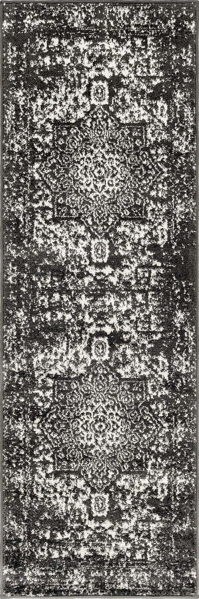 Dark Gray 2' x 6' 1 Richmond Runner Area Rug Vintage Distressed Look Traditional Design Carpet for Unique Home Interior Design for Sale at Rug Engine