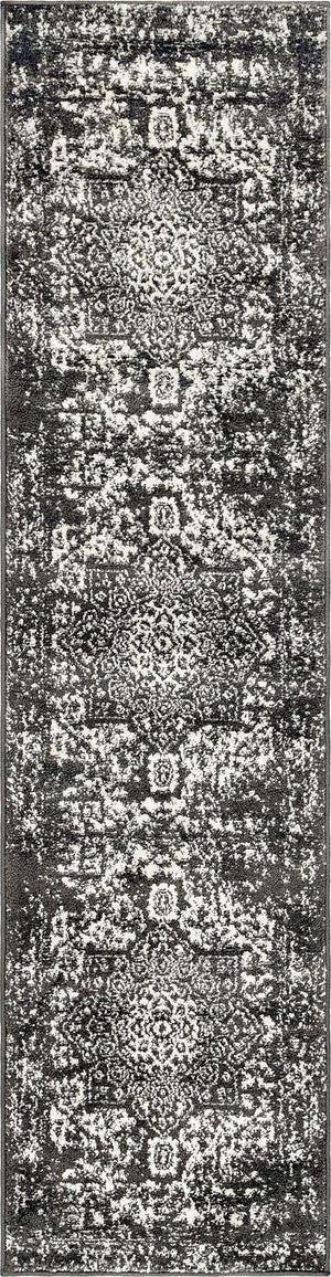 Dark Gray 2' x 8' Richmond Runner Area Rug Vintage Distressed Look Traditional Design Carpet for Unique Home Interior Design for Sale at Rug Engine