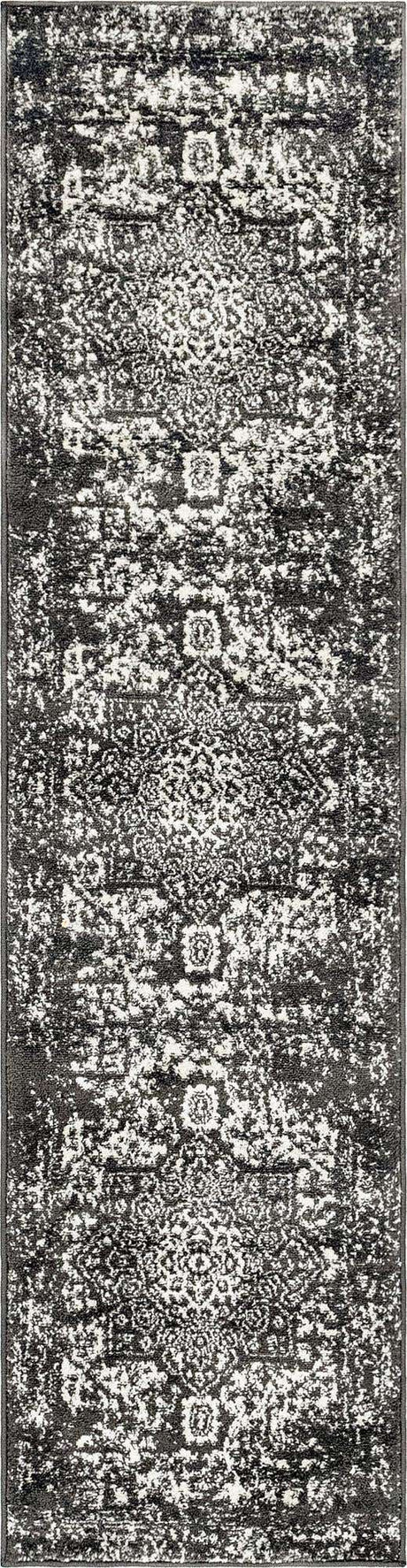 Dark Gray 2' x 8' Richmond Runner Area Rug Vintage Distressed Look Traditional Design Carpet for Unique Home Interior Design for Sale at Rug Engine